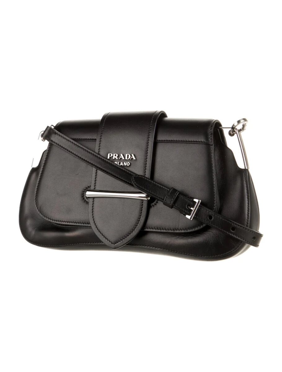 PRADA Sidonie Shoulder Bag Medium Black Leather NWT | eBay PRADA Sidonie Shoulder Bag Medium Black Leather NWT | eBay