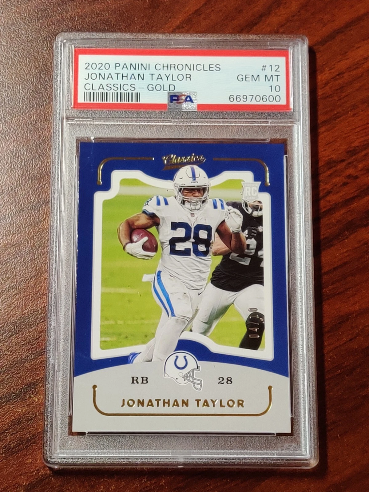 Jonathan Taylor Panini Chronicles Classics #12 Gold