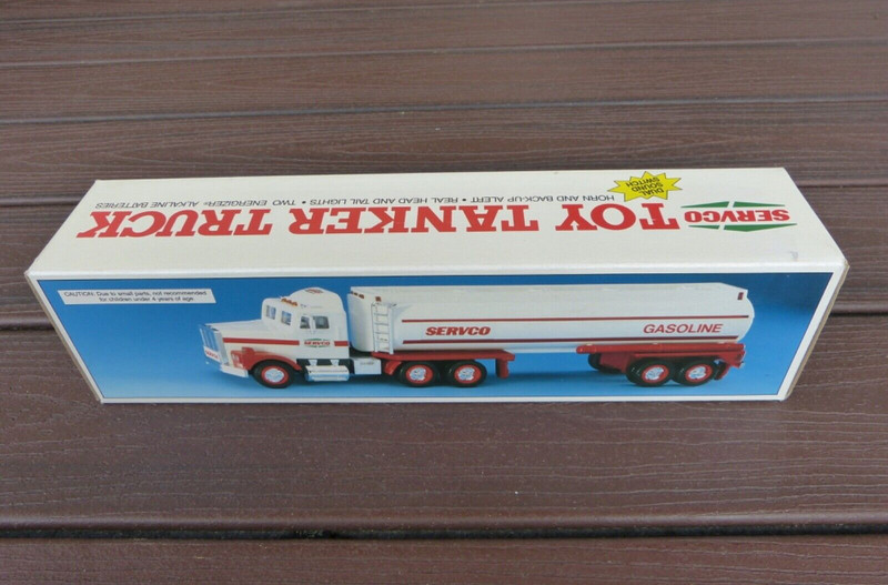 Rare Collectible Petroliana - New in Box - 1991 SERVCO Gasoline Toy Tanker Truck
