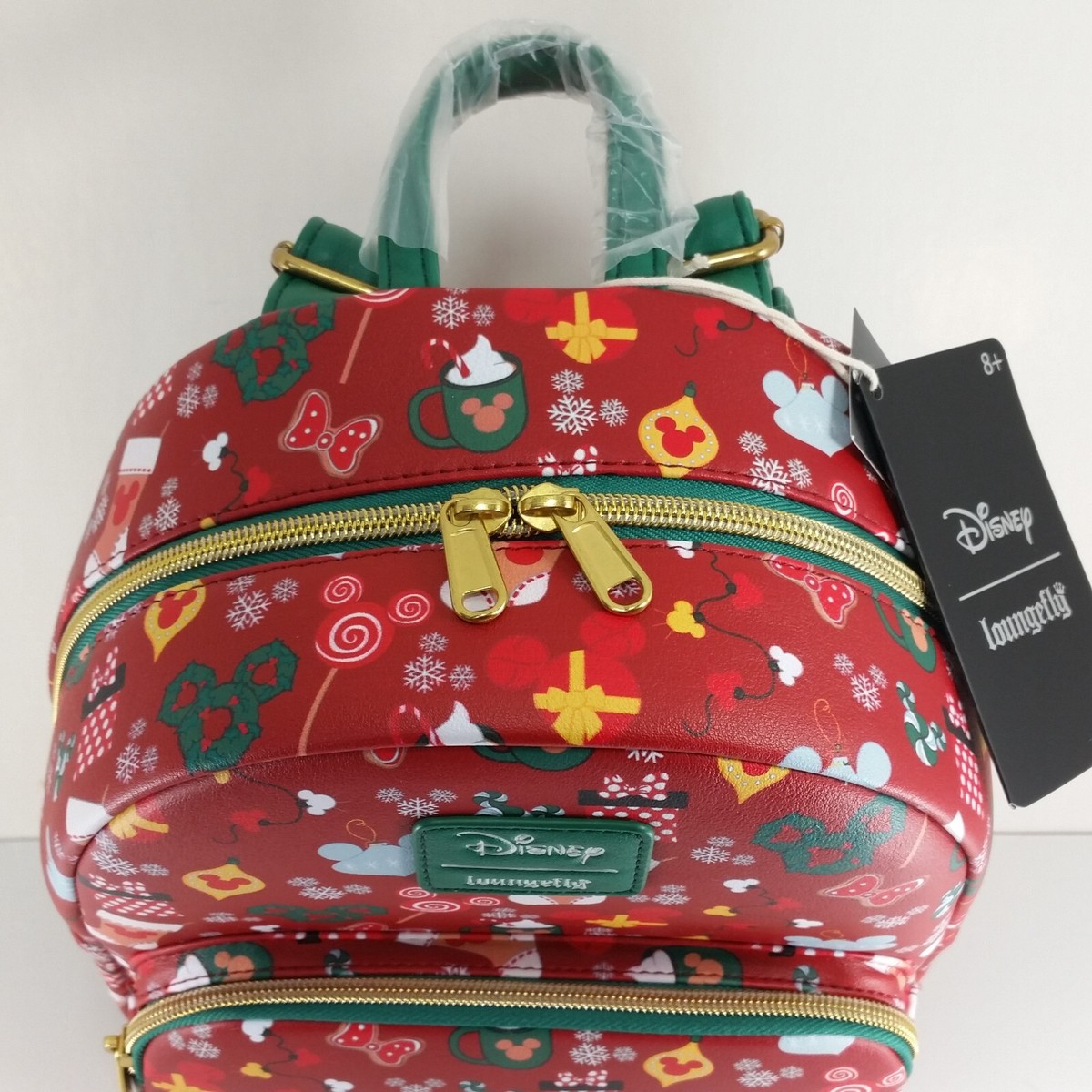 Loungefly Disney NWT‎ Mickey Holiday Sweets & Treats Mini Backpack & Wallet Loungefly Disney Mickey and Minnie Ice Cream Cone Mini  main image 4