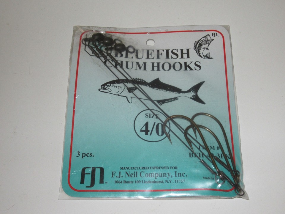 (6) 3 PACK BLUEFISH CHUM HOOKS CHUNK RIG SIZE 4/0 WIRE SNELLED HOOK eBay
