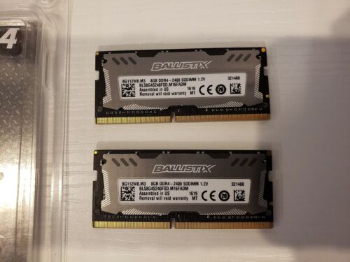 Crucial Ballistix Sport 16GB Kit DDR4 2400 19200 SODIMM BLS2K8G4S240FSD Memory - Picture 2 of 9