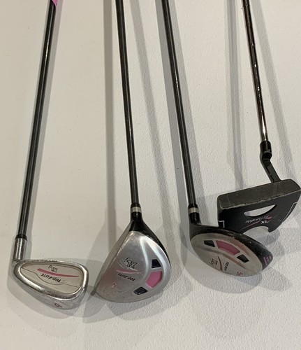 TopFlght XLj Pink Golf Set RH Juniors clubs Irons 5h, 5 , 6 And PUTTER - Picture 2 of 9