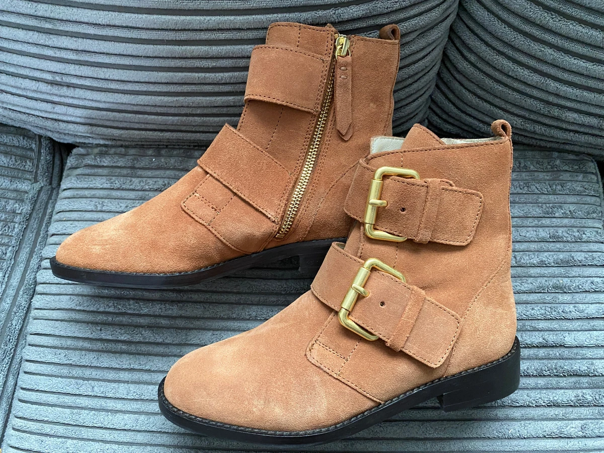 BODEN Tan Suede leather Cavenham Ankle Boots size 36 uk 3 NEW eBay