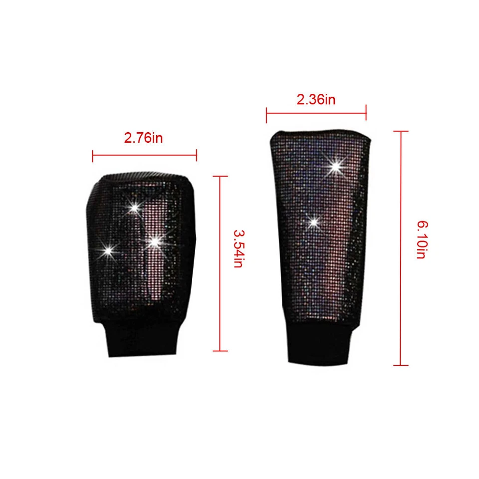 2 блестящие крышки для ручного тормоза переключения передач автомобильные аксессуары - Изображение 3 из 3