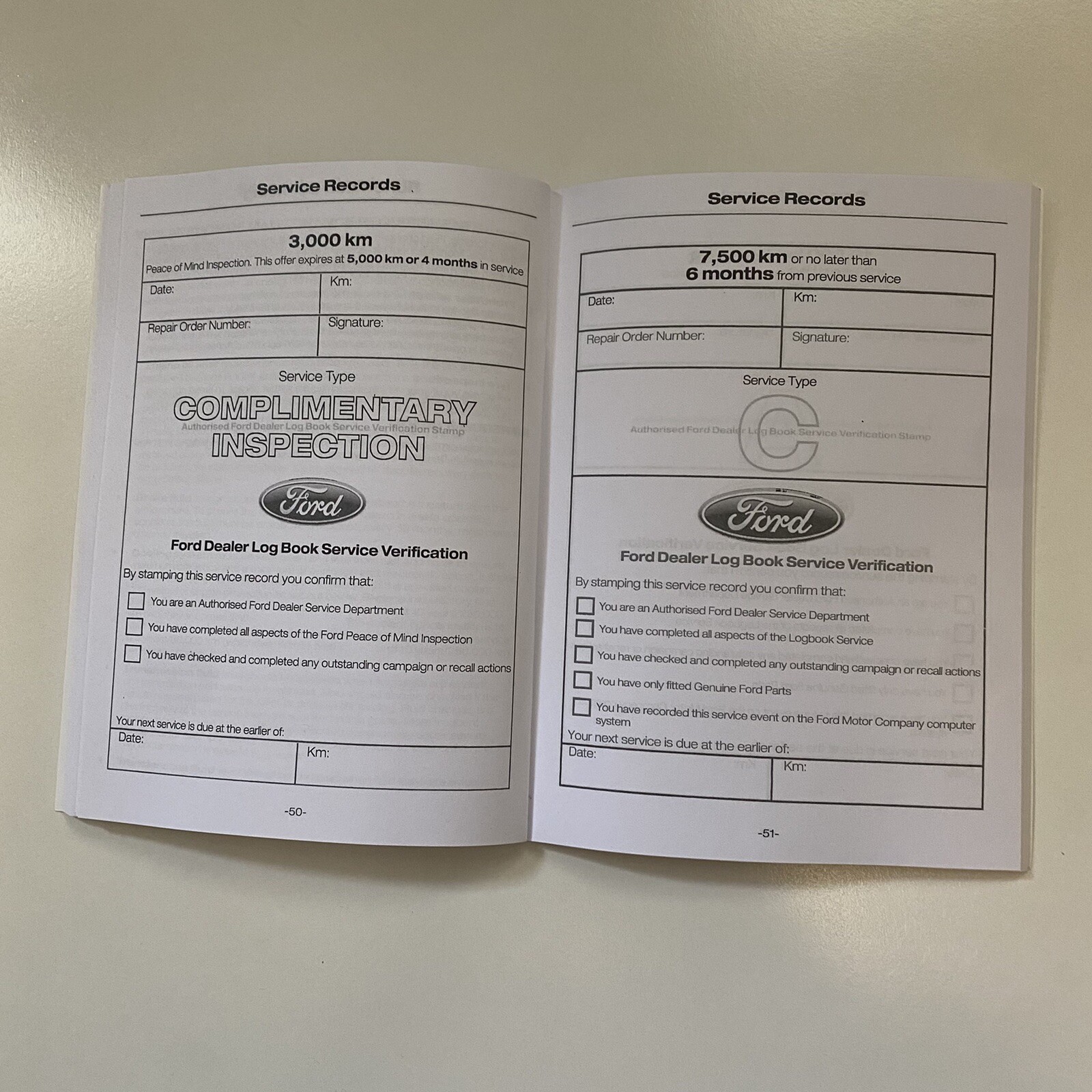 new-blank-ford-px-ii-ranger-service-log-book-booklet-px2-ebay-australia