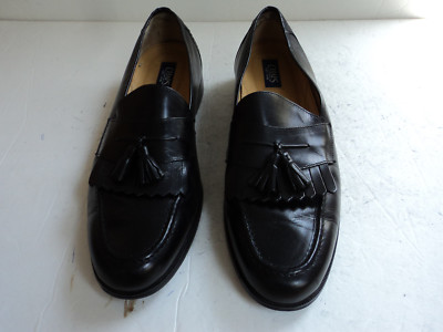 Chaps Men\'s Black Leather Kiltie Tassel Slip On Loafer Shoes 096-8104 Size 10M Chaps Men main image 3