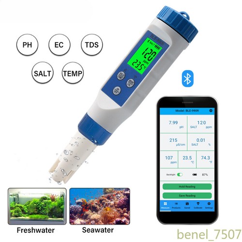 Digital Smart Bluetooth Seawater Salinity Meter Salt Tester Monitor - Picture 1 of 13
