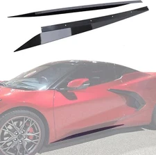 Carbon Flash Side Skirts Rocker Panels Guard Pair for 2020-2025 Corvette C8 Z51
