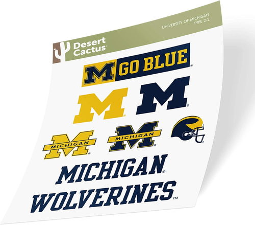 University of Michigan Sticker Wolverines UM U of M Sticker Vinyl Decals Laptop - Picture 3 of 12