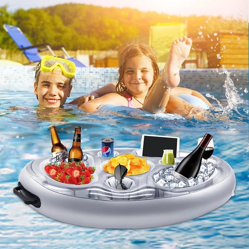 Portavasos Piscina Portavasos Inflable Piscina Bar Piscina Flotante Porta Cerveza - Imagen 7 de 12