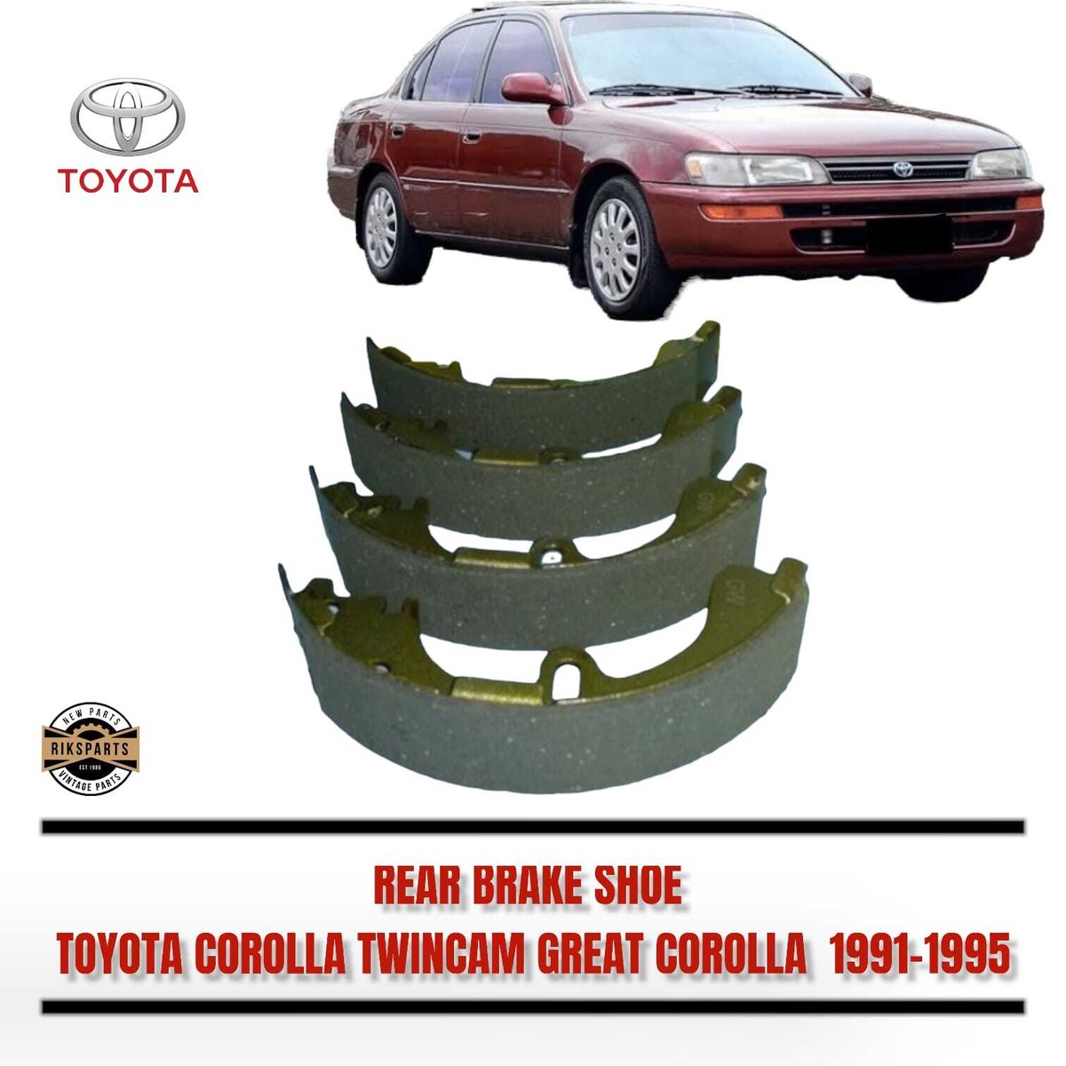 Toyota Corolla AE100 AE101 1991 1992 1993 1994 1995 Rear Brake