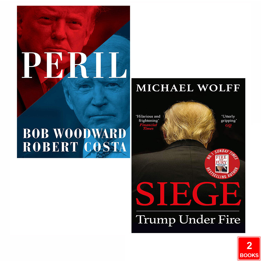 Peril Bob Woodward, SiegeTrump Under Fire Michael Wolff 2 Books Collection Set