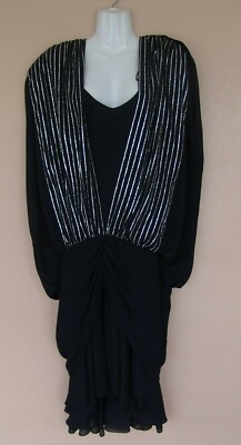 Samax of New York Black Dressy Gown Size 14