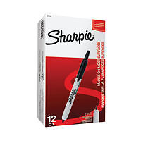 Image of Sharpie Retractable Marker Fine Black (Pack of 12) S0810840