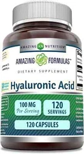 Amazing Formulas Hyaluronic Acid 100 Mg Capsules Supplement | Non-Gmo | Gluten F