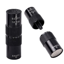 Billiard Pool Cue Tip Scuffer/Shaper/Aerator Tool with 5/16x18 Joint Protectors