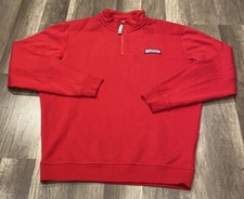 vineyard vines COTTON BLEND 1/2 ZIP SWEATER PULLOVER CASUAL WHALE LOGO SZ M EUC