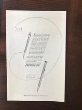 1921 vintage original print ad Eversharp Pens & Pencils