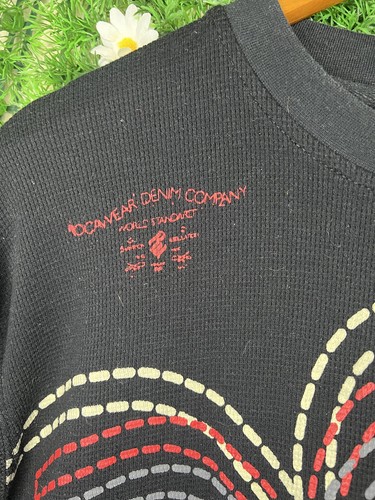Vtg Y2K Rocawear Denim Company Logo Long Sleeve Shirt Size 2XL Black Embroidered - Picture 7 of 8