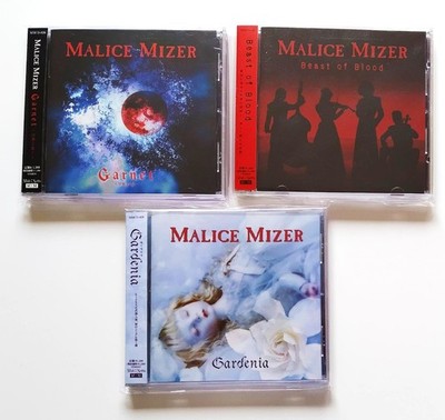MALICE MIZER 3 Maxi Single CDs Gardenia Beast of Blood Garnet w/ Obi rare JAPAN