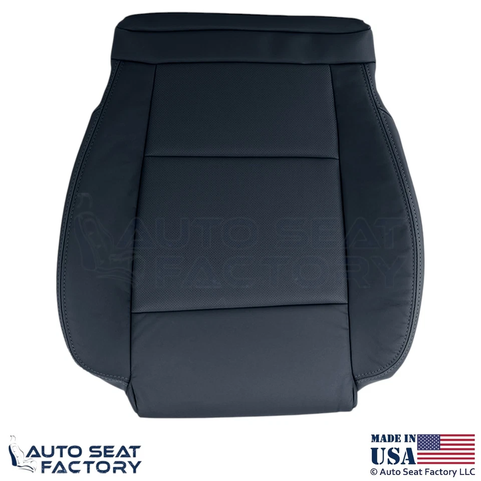 2013-2019 For Cadillac ATS Leatherette Perf Front Driver Bottom Seat Cover Black - Image 3 of 4