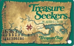 Treasure Bay Casino - Tunica, MS - 1st Issue Slot Card, BLACK Embossed Name