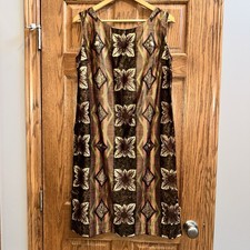 1940s Liberty House Waikiki ViBrake Hawaiian Dress Talon Zipper Tiki Barkcloth