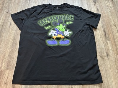 Disney Mickey Mouse Halloween Frankenmouse Frankenstein Black T