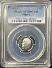 2005-S 10c SILVER PCGS PR70DCAM ROOSEVELT DIME PROOF — photo 1