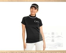 [Callaway] Damen Kurzarm Mock Neck Shirt Stretch Sweat Wicki