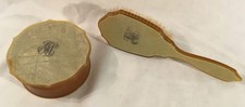 Vintage Art Deco Celluloid/Bakelite Pearlized Pc Vanity Set 2 Piece