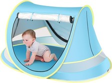 Baby Beach Tent with Baby Hat, Pop Up Travel Tent with Sun Hat for Boys or Gi...