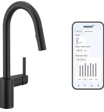 Moen 7565EVBL Align Smart Faucet 1.5 GPM 1 Hole Pull Down Kitchen - Matte Black
