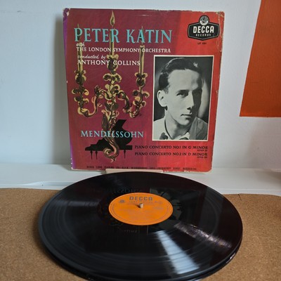 COLLINS Katin Mendelssohn Piano Concerti 1 & 2 VG+ 1956 Decca LXT5201 FREE P&P
