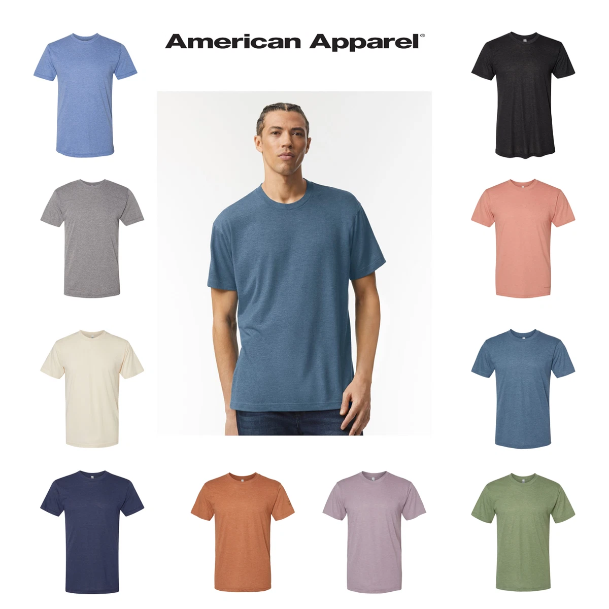 T-shirt Homme American Apparel Gris Imprimé Graphique Musique - Taille XL