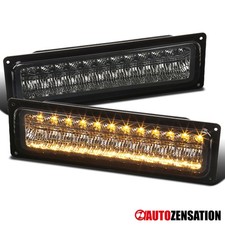 Bumper Lights Fit 1988-1998 Ck 1500 Silverado Sierra Smoke Led Signal Lamps Bumper Lights Fit 1988-1998 Ck 1500 Silverado Sierra Smoke Led Signal Lamps