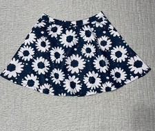 Abercrombie Kids Girl s Blue Floral Mini Skort Skirt Size 9/10 Pull On Full