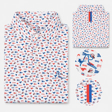 Rhoback The SMU Gameday Men Performance Polo Mustangs Collegiate Top