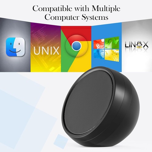 Altoparlante USB per Computer Portatile, PC, Altoparlanti Esterni Desktop Nero - Foto 5 di 7