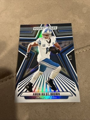 2024 Panini Rookies & Stars Amon-Ra St. Brown Black and Blue #/5 Lions