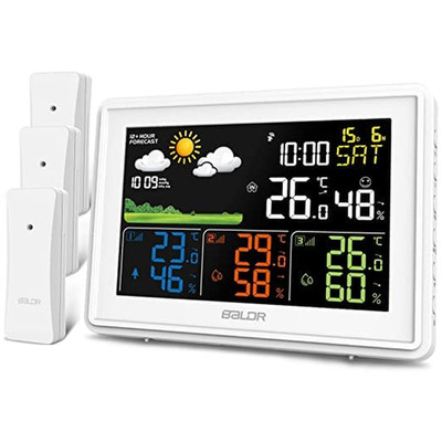 BALDR Weather Station Wireless Multiple Sensors, Indoor Outdoor Thermometer