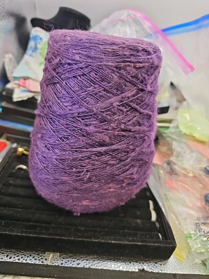 Пряжа темный аметист вискоза слиб на конус шелковые городские волокна - Изображение 3 из 4