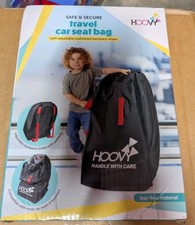 Hoovy Safe  Secure Travel Car Seat Bag Black With Adjustable Shoulder Strap New
