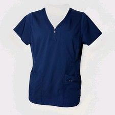 Purple Label by Healing Hands JENI Scrub Top Indigo Blue Poly Blend 2341 MEDIUM