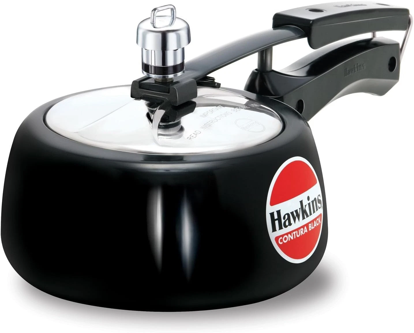 Hawkins CB15: Contura Aluminum 1.5 Liter Pressure Cooker - Black