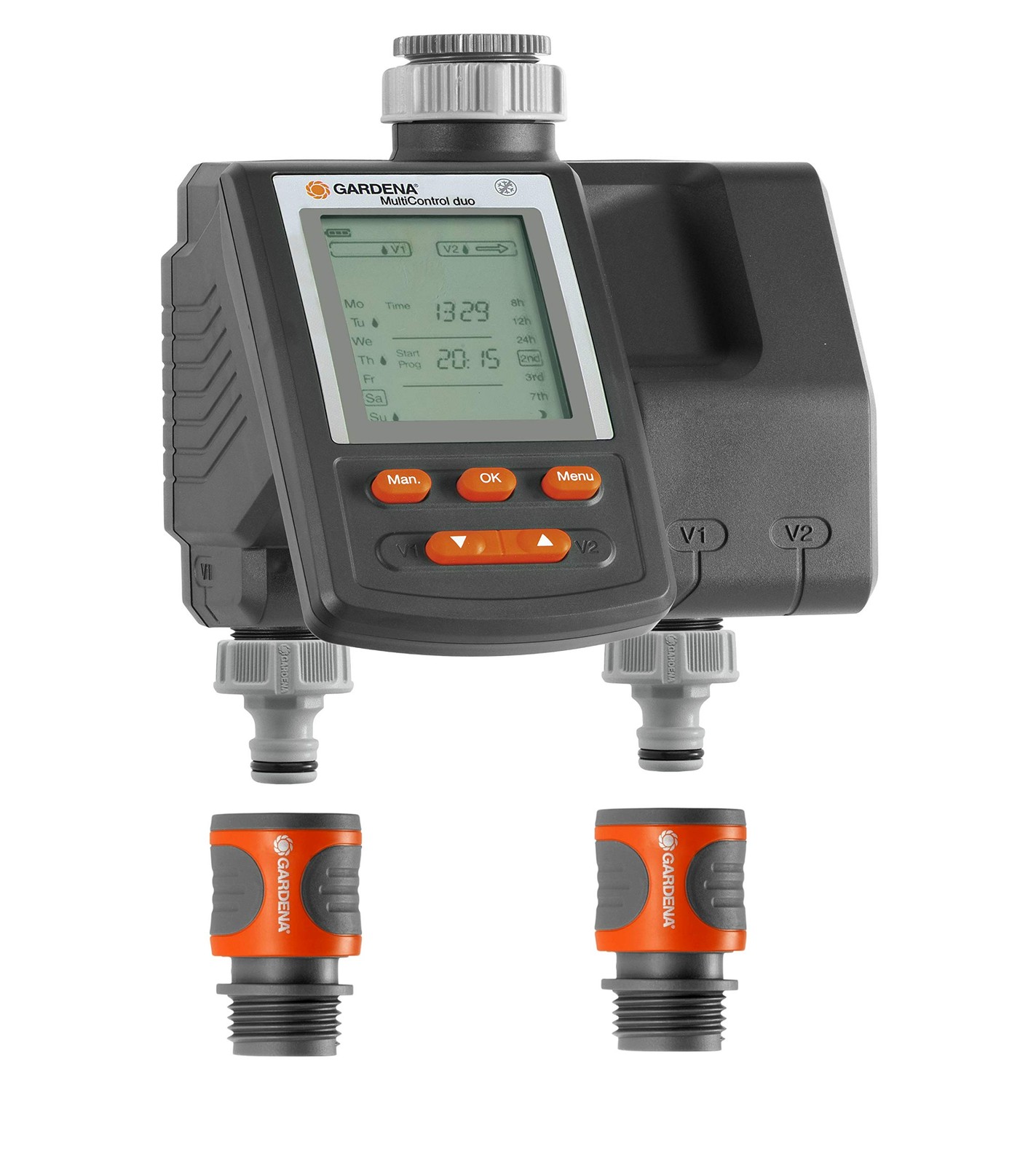 Gardena Multicontrol Duo Plus Dual Output Digital Garden Water Timer NUOVO