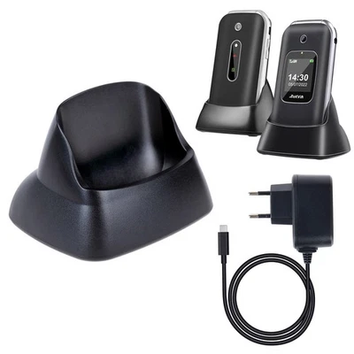Ersatz Ladeschale & USB-C Ladegerät für Tokvia Seniorenhandy T201 & T221