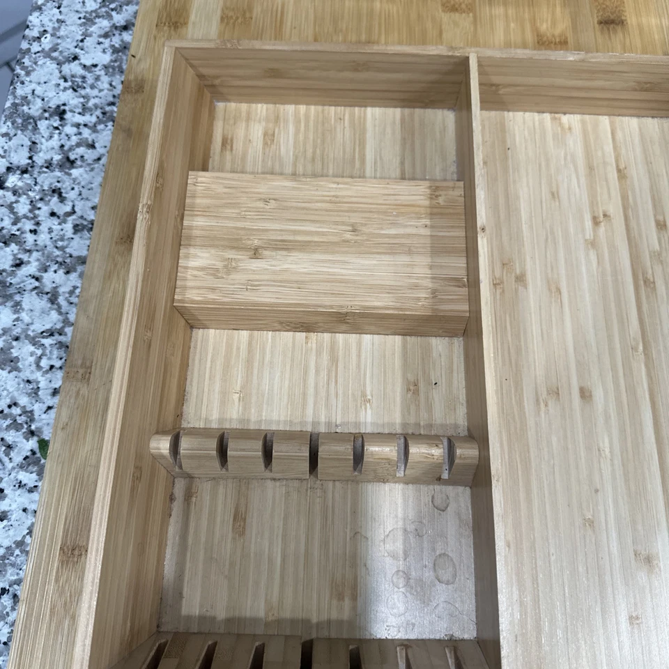 IKEA VARIERA Bambú Utensilios Cuchillo Bandeja Cajón Organizador #22806 19.5"x14.5"x2" * Foto 3 de 4