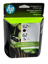Genuine HP 62XL Black 62 Color Ink Combo Pack Exp 01/2027 Genuine